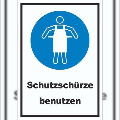 HB-Druck Schutzschürze benutzen Schild A5 (148x210mm)