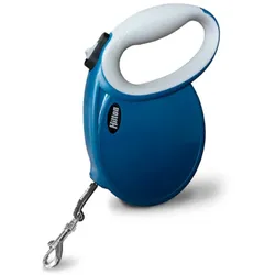 SMART DOG TAPE L – DUNKELBLAU-GRAUE AUTOMATISCHE LEINE, 5 M, FÜR HUNDE BIS 30 KG