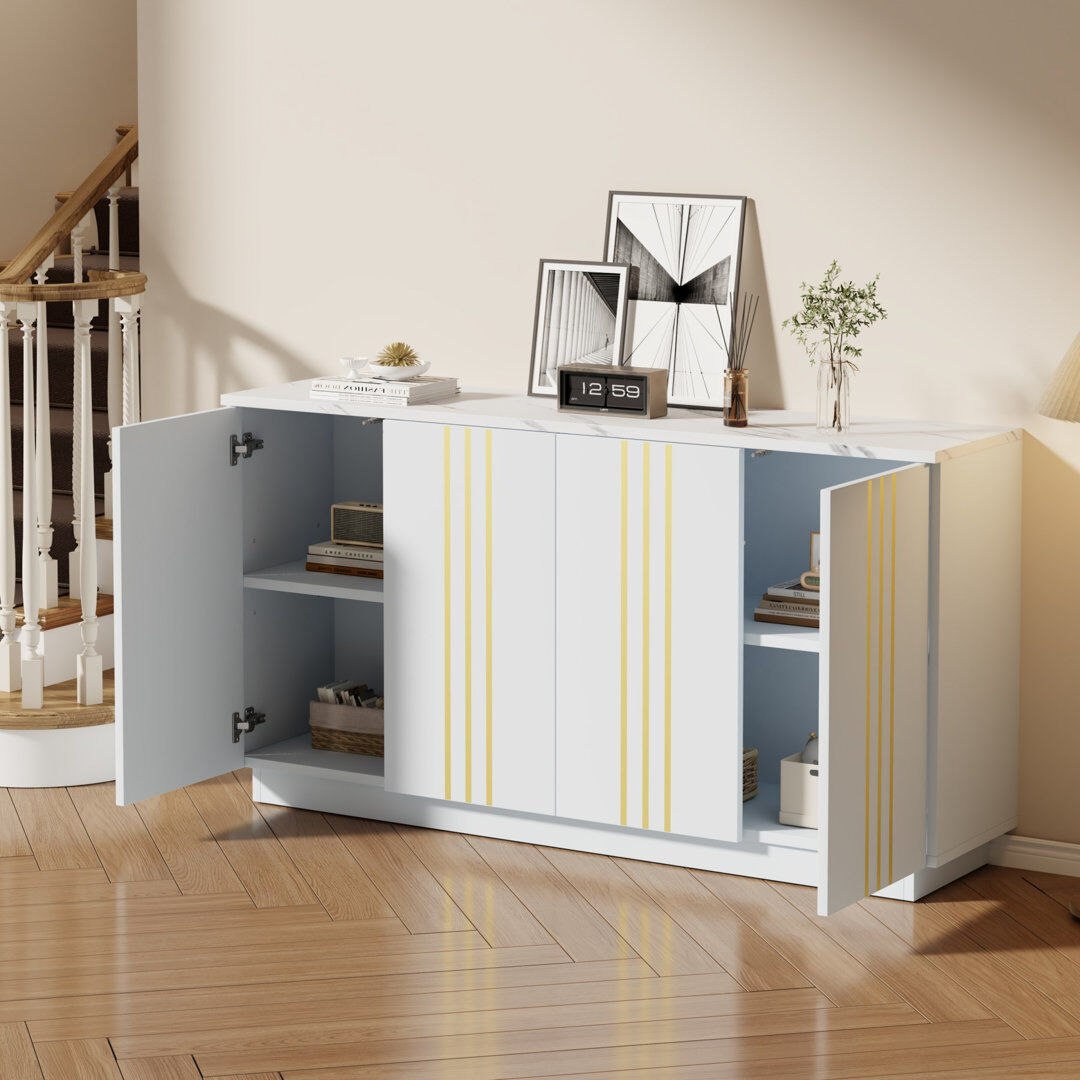 Brayden Studio 140cm Sideboard White 70cm H X 140cm W X 35cm D