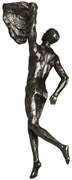 Inspired Finds Retro Rock Climbing Man Resin Wall Sculpture 3D Hanging Decor edge Stand Man