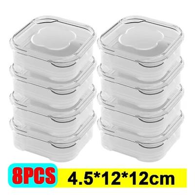 Gefrierbox für Fleisch, transparente Frischhaltebox für Fleisch und Gemüse mit Deckel, Kühlschrankfachbox für Fleisch, Gefrierschrankbox