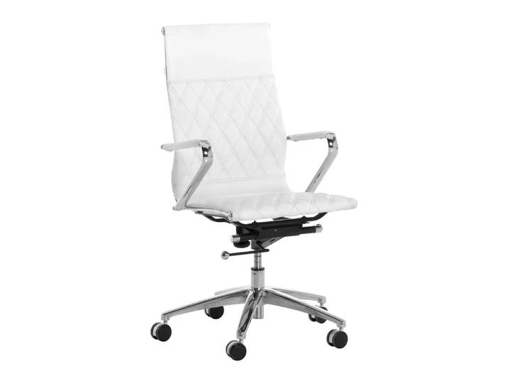 Bürostuhl Malibu, Byyu, weiss, Textilleder