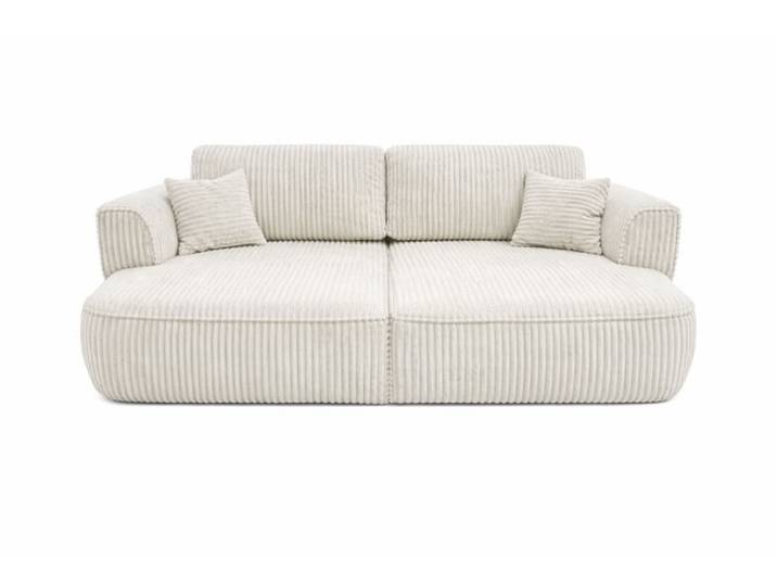 Canapé modulaire cozi xxl 240x180 cm tissu cord (velours côtelé) écru