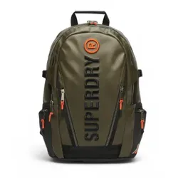 Superdry für Damen. W9110391A Rucksack aus Canvas mit grüner Stickerei (OSFA), Lässig, Polyester