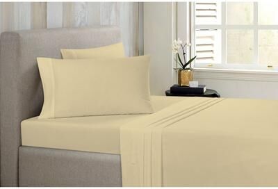 Bibb Home Antimicrobial 4 Piece Solid Sheet Set
