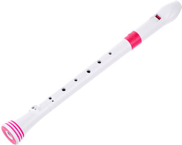 Nuvo Soprano Recorder white-pink Weiß
