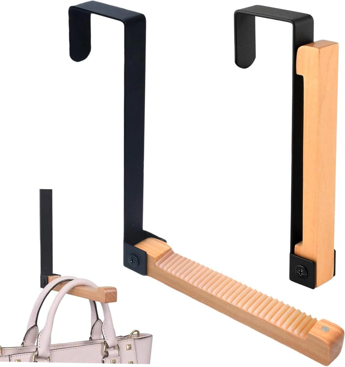 Opvouwbaar droogrek voor over de deur met krasbestendige antislip pads
