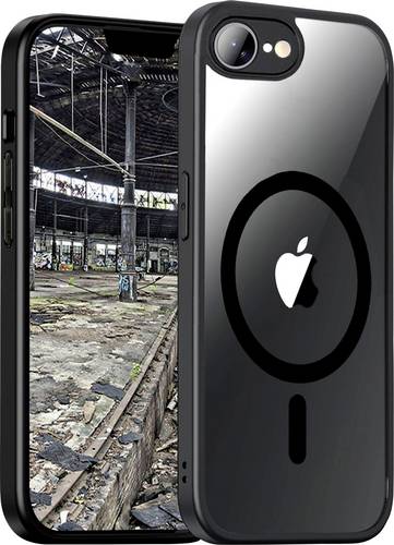 JT Berlin Pankow Hybrid MagSafe Backcover Apple iPhone 17e, iPhone 16e Schwarz, Transparent Induktives Laden, MagSafe kompatibel