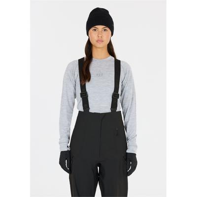 Skihose SOS "Hoverla", Damen, Gr. L, US-Größen, schwarz, 77% Polyamid, 23% Elasthan, unifarben, lang, Hosen Skihose, mit smarten Hosenträgern und wetterfester Qualität