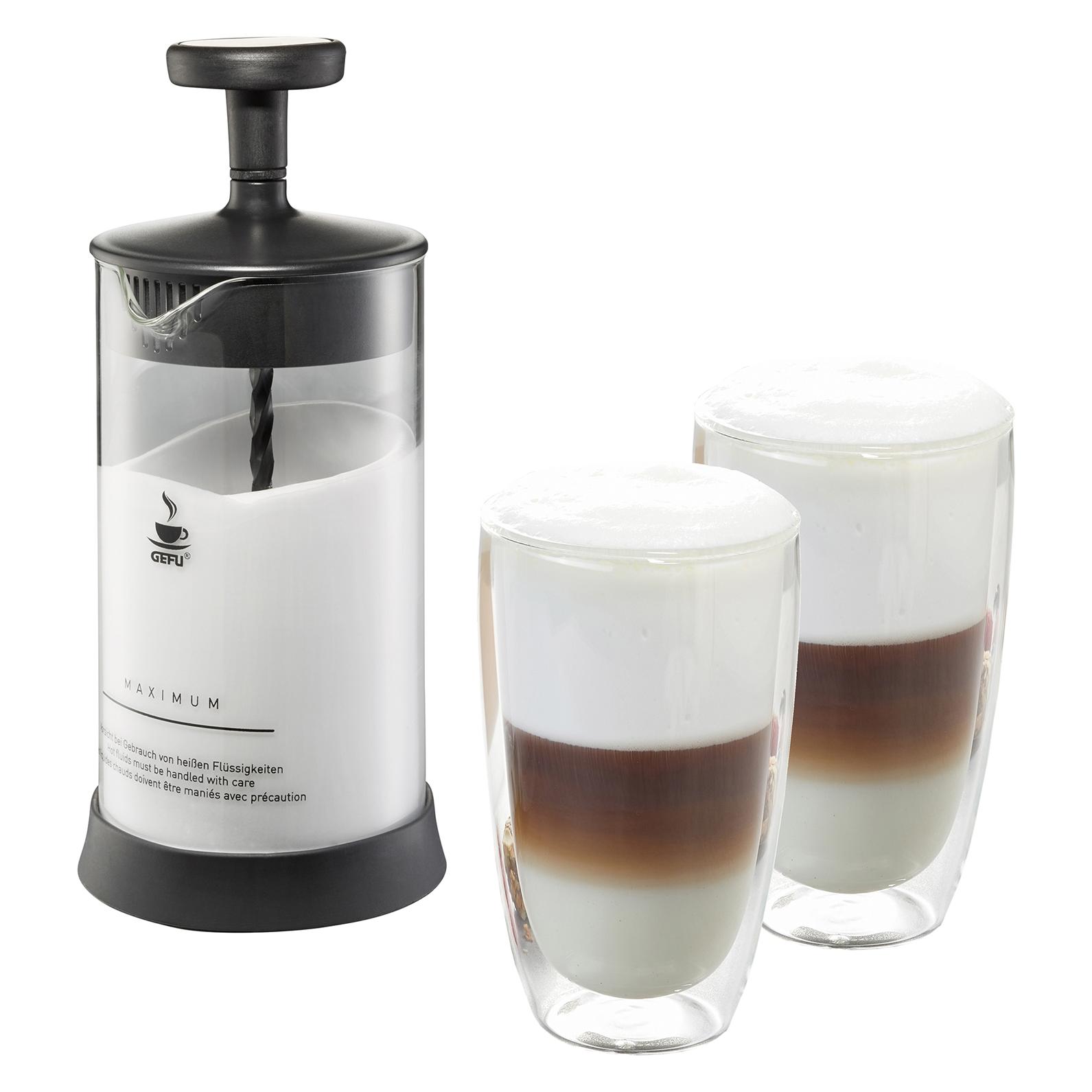 GEFU Set Milchaufschäumer ANTONIO 2 x Latte Macchiato G (350 ml) (23010486)