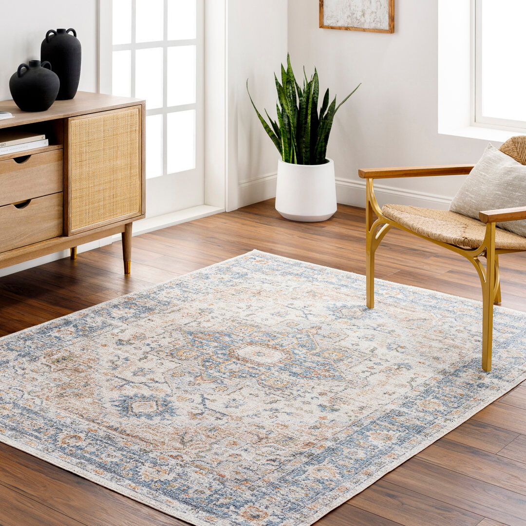 Langley Street Casanova Oriental Washable Area Rug Brown;Blue;Gray Rectangle 120 x 170 cm