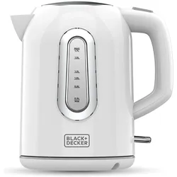 Black & Decker Black+Decker elektrischer Wasserkocher BXKE2204E, Wasserkocher, Weiss