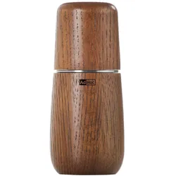 AdHoc Pfeffer- / Salzmühle Yono, CeraCutCeramic Mahlwer, Pfeffermühle + Salzmühle, Silber, Braun