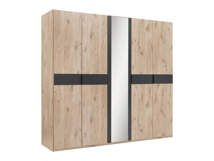 Drehtürenschrank Bergamo Graphit/Eichefarben