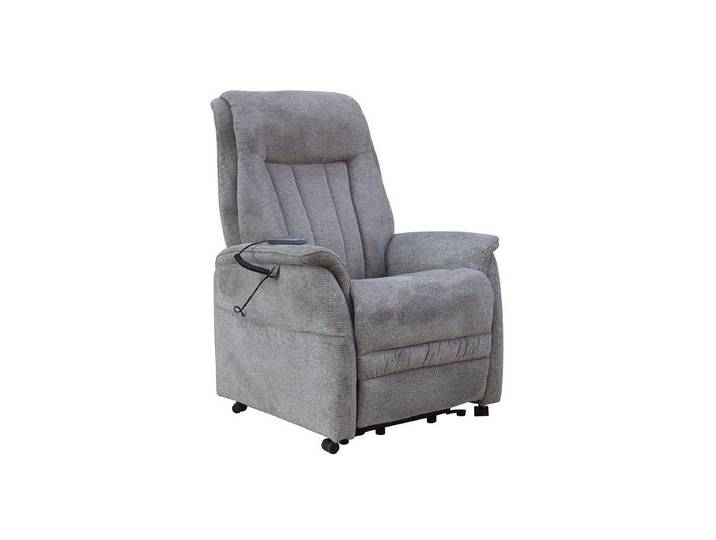 Fernsehsessel Webstoff taupe - 2 Motoren - Aufstehhilfe - SIENA