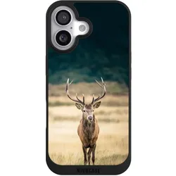 Nivocase Handyhülle für Apple iPhone 17 Hülle NIVOpure Case Schwarz Hirsch Wald Wiese (Apple iPhone 17), Smartphone Hülle, Schwarz