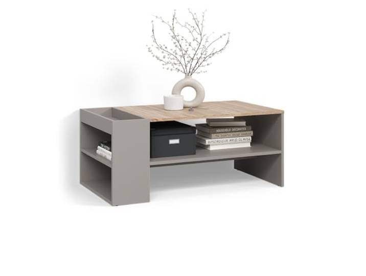 Livinity Couchtisch Piave Greige mit Regalen
