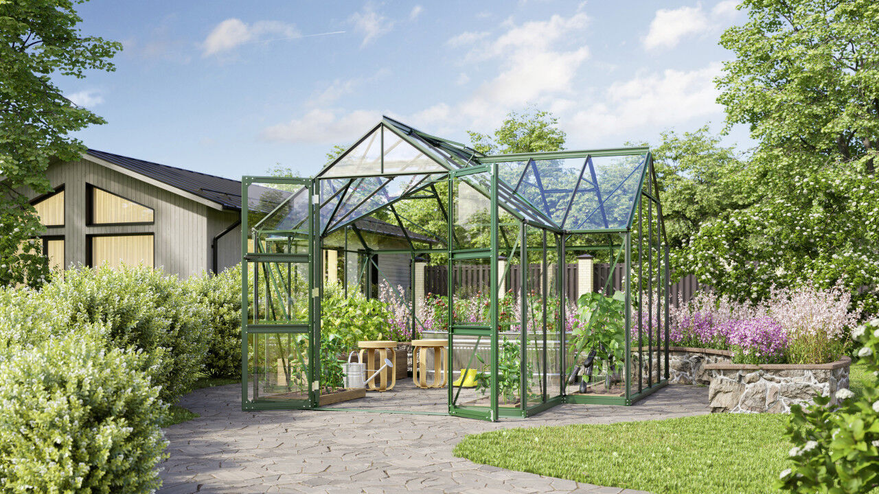 Vitavia Gewächshaus Campus smaragd 3,83 x 3,83 x 2,54 m
