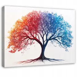 LEINWAND BILDER Abstrakt Baum Grau Bunt Modern 100x70