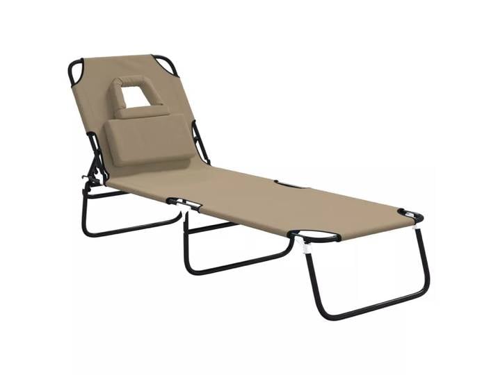VidaXL - Sonnenliege stahl, One Size, Beige