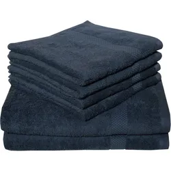 Dyckhoff Frottierserie Planet anthrazit Handtuch 50 x 100 cm, 6 Stück