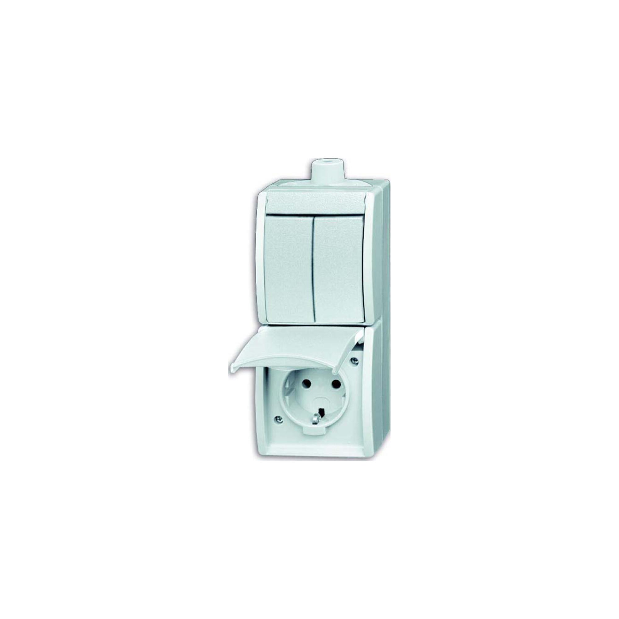 Busch-Jaeger Kombination SCHUKO Steckdose, mit Wipp. 2601/5/20EW-54-503 (2CKA001684A0328)