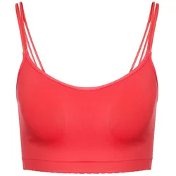Tchibo - Seamless-Bustier mit Spitze - Damen - Gr. S - rot