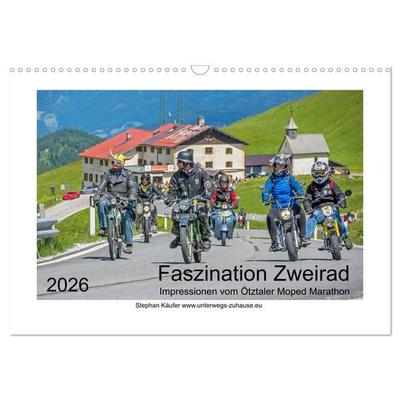 Faszination Zweirad - Impressionen vom Ötztaler Moped Marathon (Wandkalender 2026 DIN A3 quer), CALVENDO Monatskalender