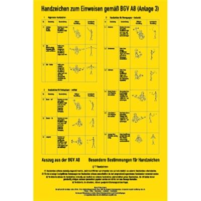 Schild Handzeichen zum Einweisen gemäß ASR A1.3, Kunststoff, 400x600 mm