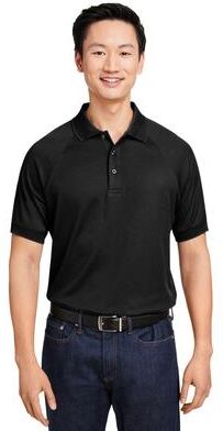 Harriton M208 Men's Charge Snag and Soil Protect Polo Shirt in Black size 2XL   Polyester