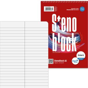 Staufen Stenoblock Style 040539000, 70g/qm, 40 Blatt, A5, liniert