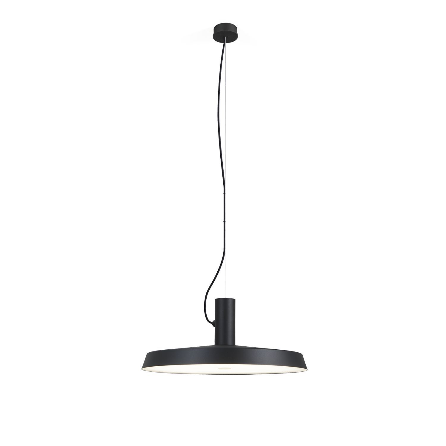 Wever & Ducré LED-Pendelleuchte ROOMOR OFFICE CABLE SUSP 1.0 MICROPRISM - 4000K B schwarz 4000K 1681M5B7 5404037309542