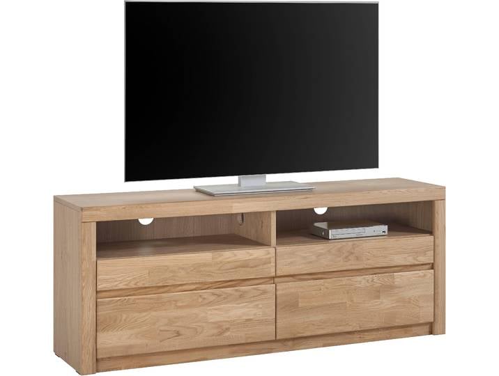 Lowboard OTTO HOME Silkeborg , braun (eiche teilmassiv), B:140cm H:55cm T:35cm, Holz teilmassiv, Sideboards, Lowboard, Breite 140 cm