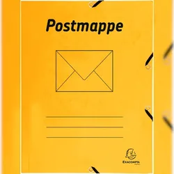 10 x FALKEN Postmappe Sammelmappe DIN A4 mit Gummizügen Gelb