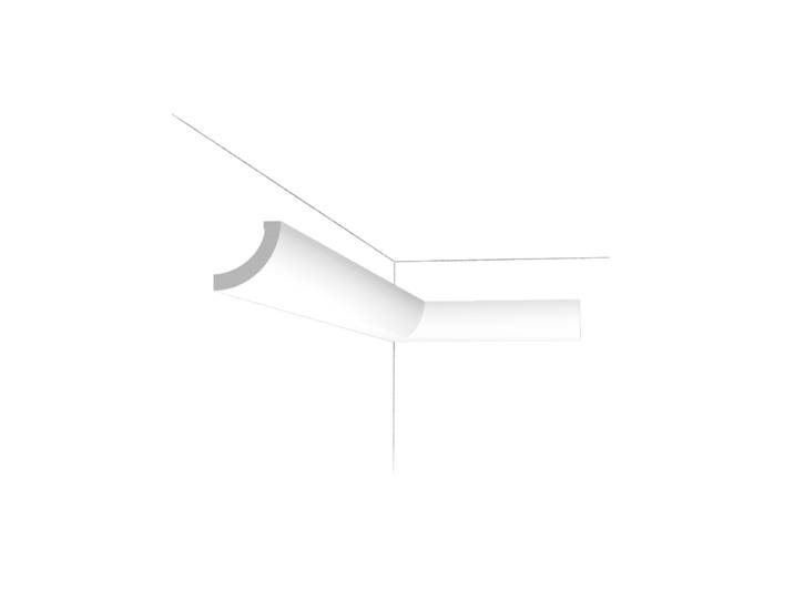 Deko-Wandprofil „CURVE C 362“ für Indirekte Beleuchtung - 200 cm weiss Orac Decor