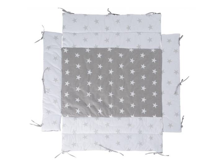 Roba Laufgittereinlage Little Stars, Hellgrau, Textil, Stern/Sternzeichen, Quadratisch, 96x18x96 cm, Baby- und Kindermöbel, Babyzimmer, Laufgitter