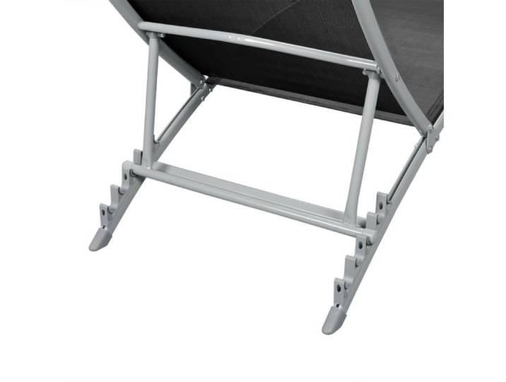 Bon plan  Transat extérieur - JILI HOT - Chaise longue Acier et textilène Noir - pour camping/jardin Thome5768107