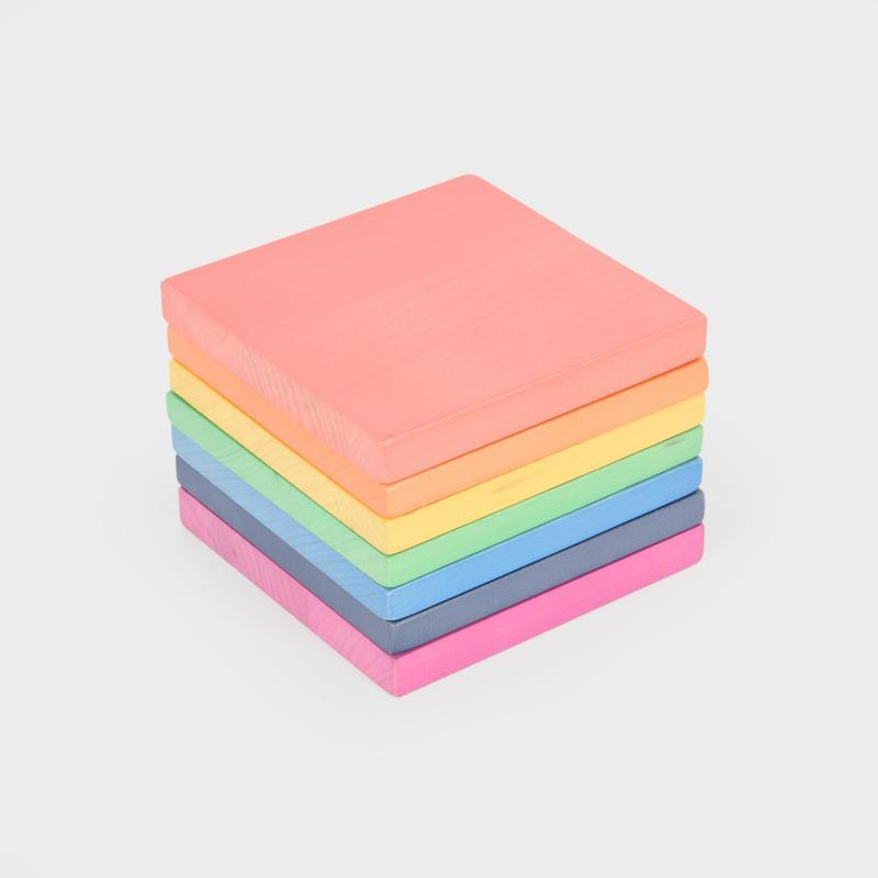 TickiT Regenboogvormige houten stapelblokken, Meerkleurig