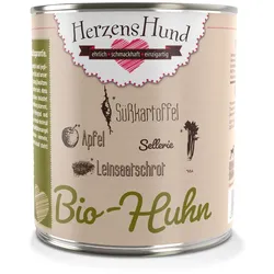 Herzenshund Bio Huhn mit Süßkartoffel 800 Gramm  Huhn mit Süßkartoffel 6 x 800g