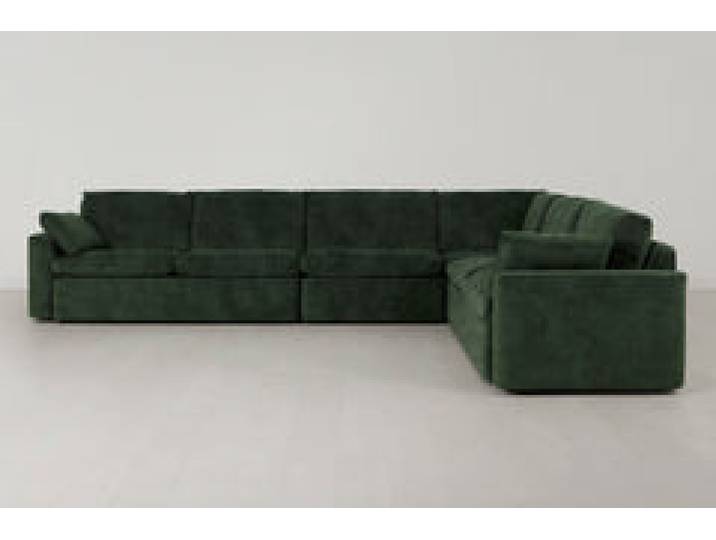 Model 13 Großes Ecksofa, Tannengrün