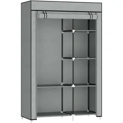 KLEIDERSCHRANK, Stoffschrank, Grau