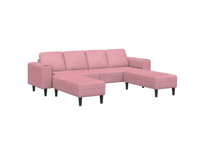 Makastle Wohnzimmer Couch 3er Set Rosa