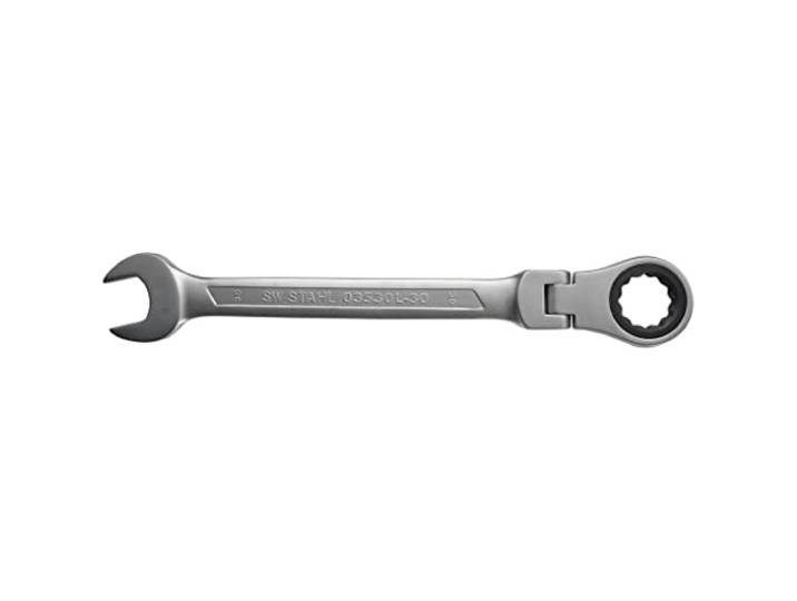 SW Stahl 03530L-30 Gabelringratschenschlüssel mit Gelenk, 30 mm