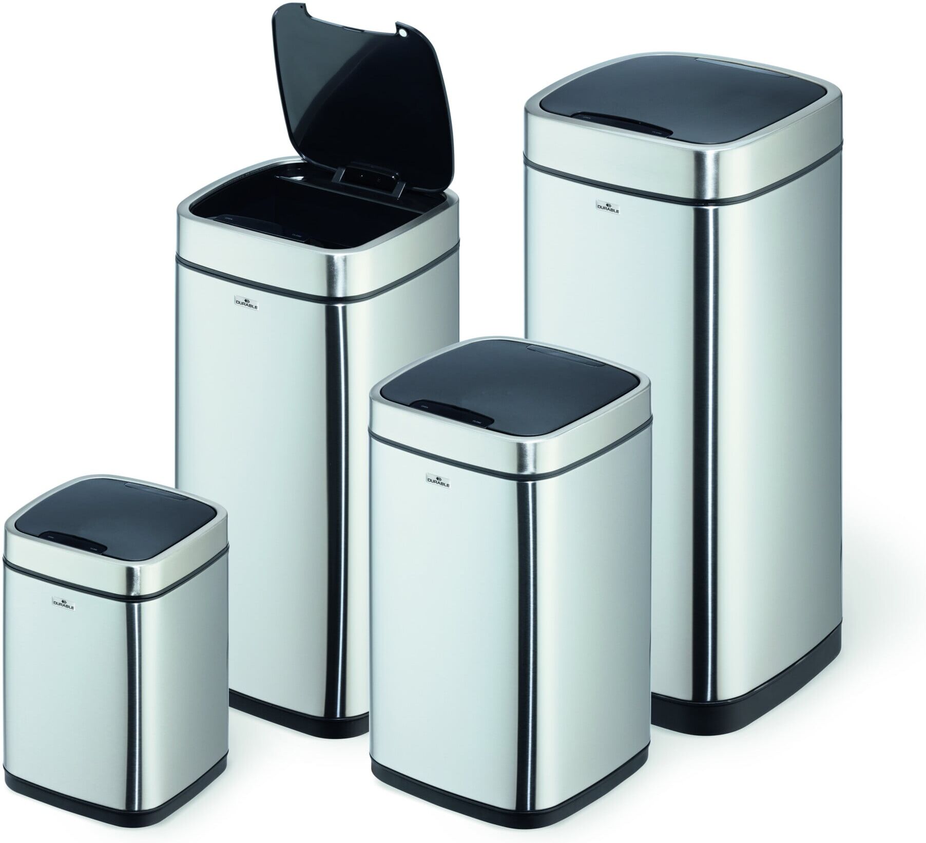 DURABLE Abfalleimer Sensor NO TOUCH 12L silber (342123)