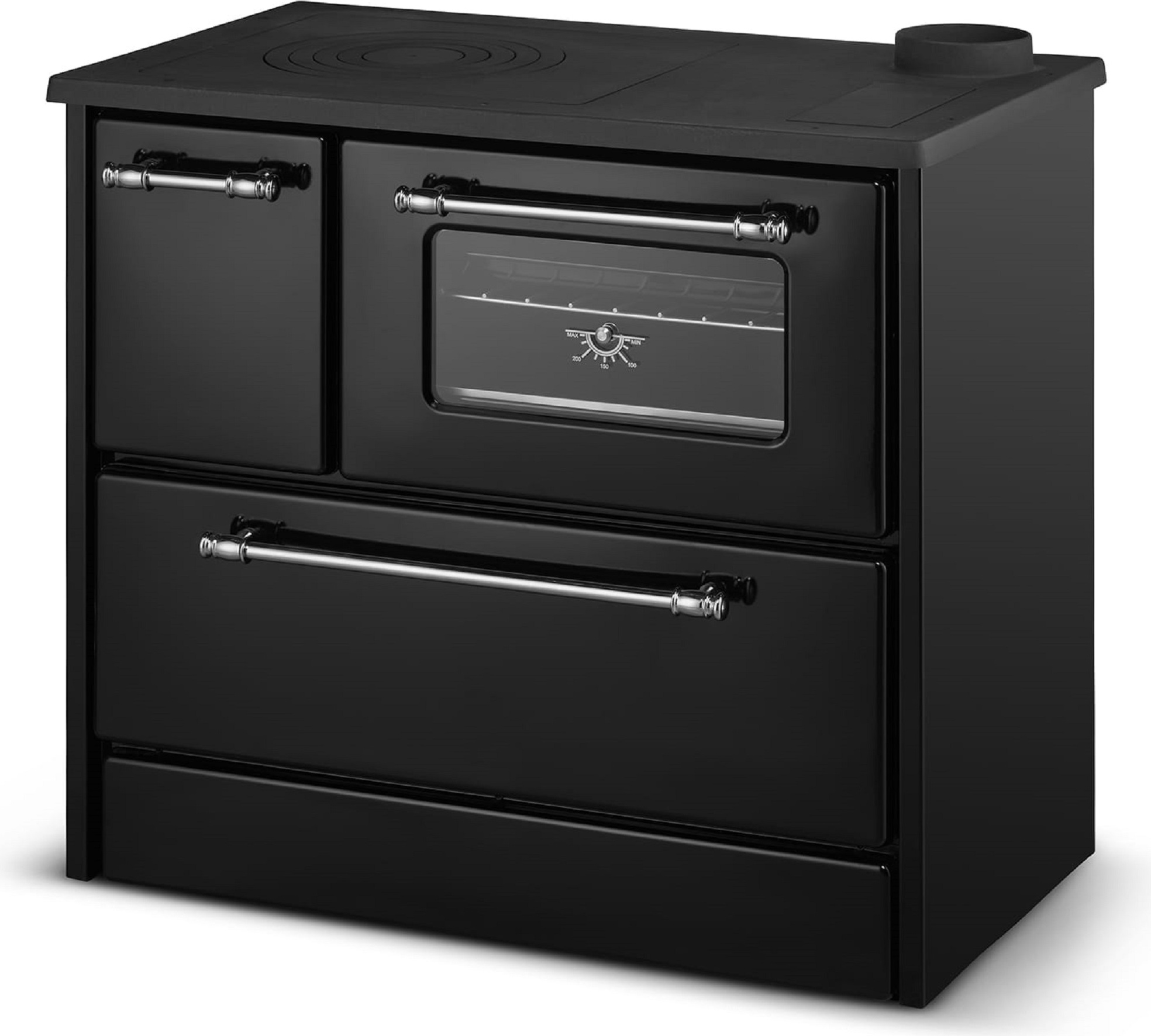 Haus- und Gartenofen Küchenofen mit Backfach und Gusseiserne Herdplatte Blmschv2 9,3kW