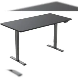SIGMA Schreibtisch ET114GIB, Spanplatte, 160 x 80 cm, elektrisch höhenverstellbar, schwarz