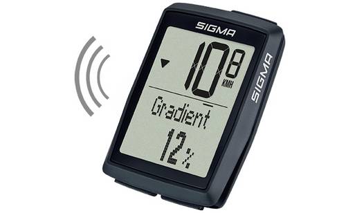 Sigma BC 14.0 WL STS Fahrradcomputer, kabellos Codierte Übertragung mit Radsensor, mit Vollgrafikdisplay
