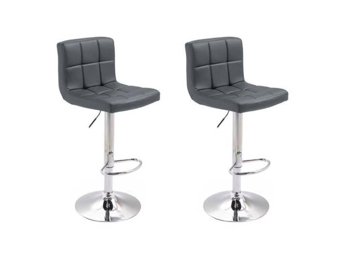 Lot de 2 tabourets de bar gris MIKE