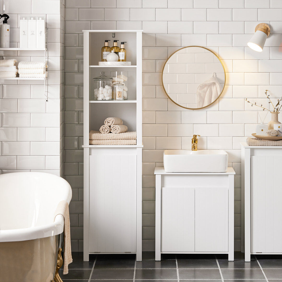 ClassicLiving Senza Linen Cabinet White 171cm H X 45cm W X 35cm D