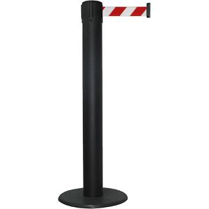 RS-GUIDESYSTEMS Personenleitsystem GLA 85, schwarz, aus Metall, Gurt: 10m in rot/weiß